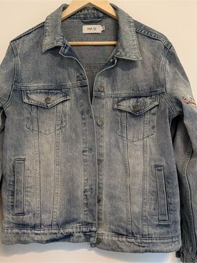 MPD Light Wash Embroidered Denim Jacket